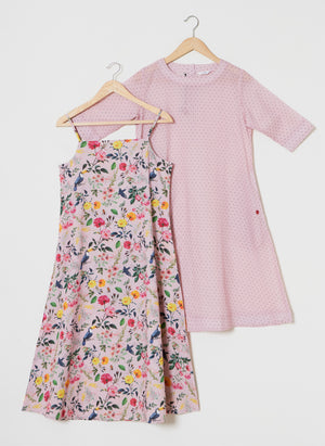 Mosegi-Dusty Pink Layered Dress