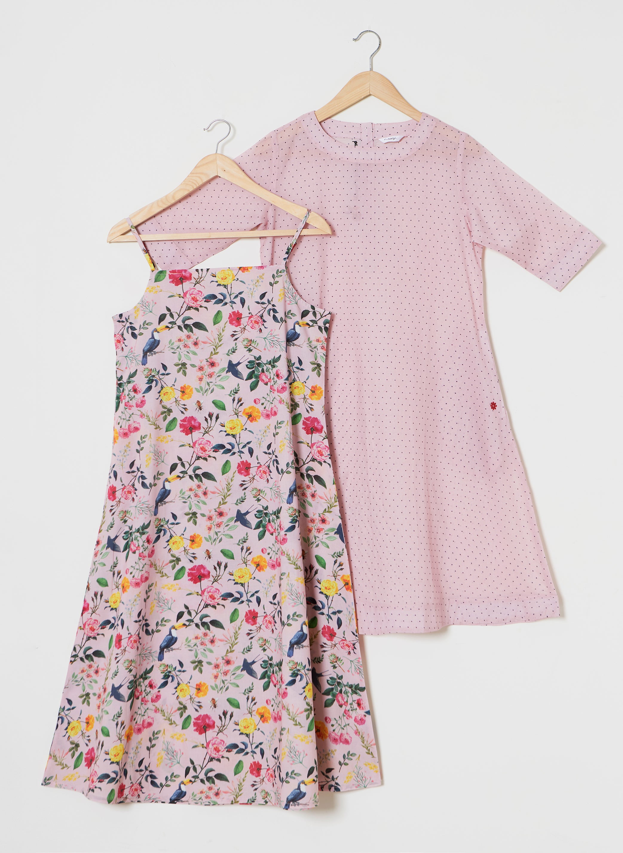 Mosegi-Dusty Pink Layered Dress