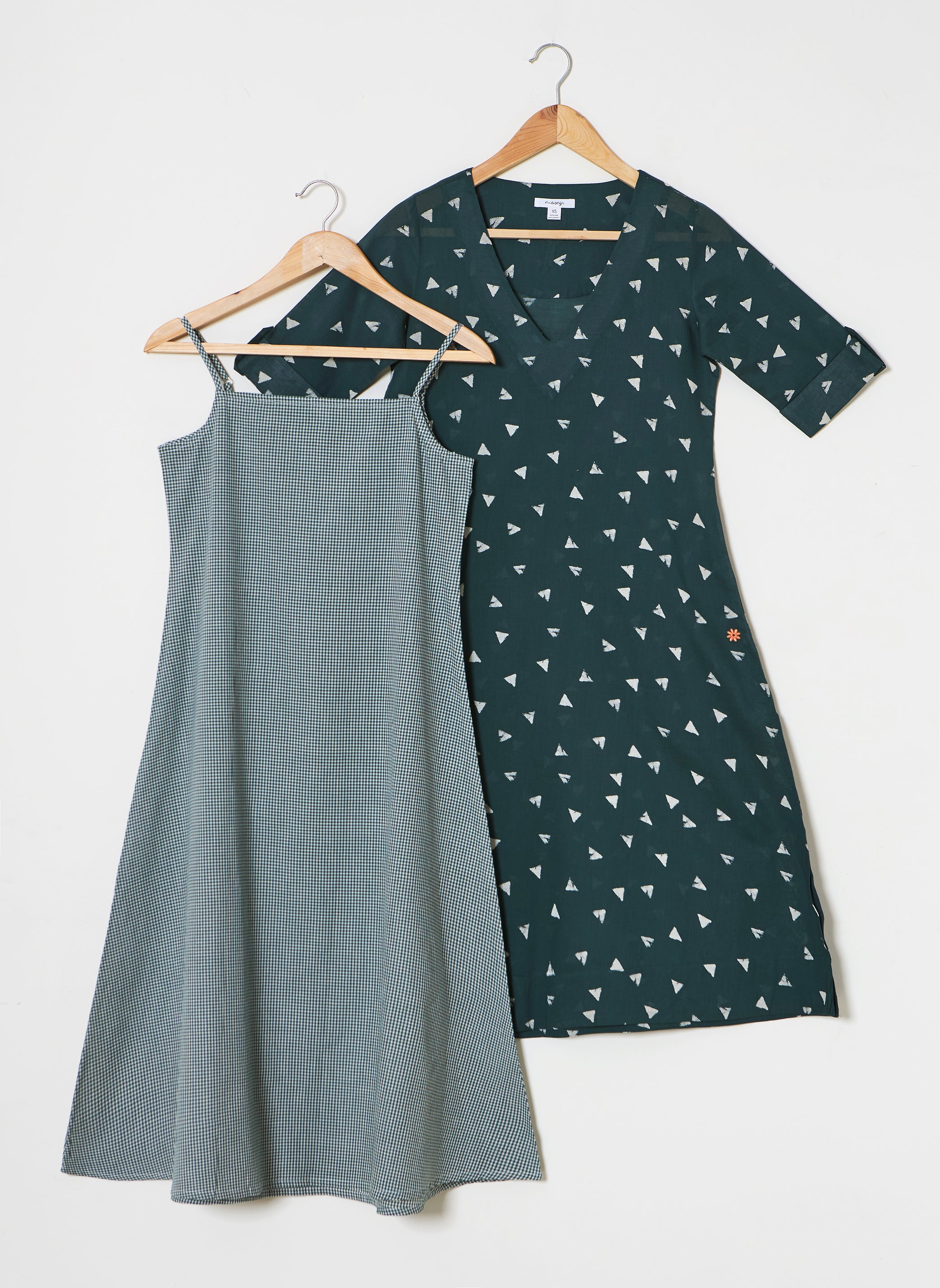 Mosegi-Green Digital Printed Dress