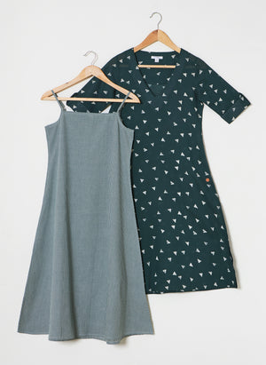 Mosegi-Green Digital Printed Dress