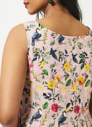 Mosegi-Pink Floral Dress