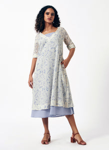 Mosegi- Offwhite Digital Printed Dress