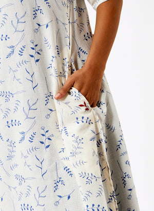 Mosegi- Offwhite Digital Printed Dress