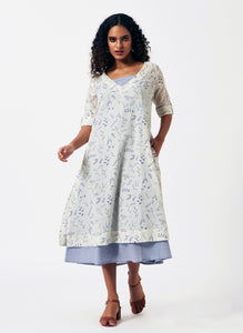 Mosegi- Offwhite Digital Printed Dress