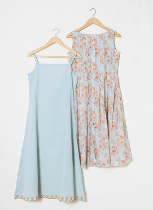 Mosegi- Sage green Digital Printed Dress