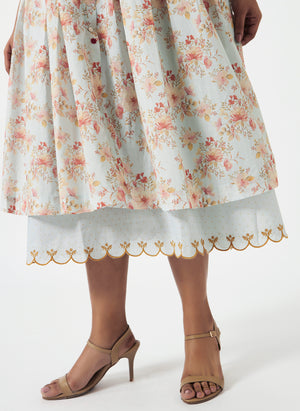 Mosegi- Sage green Digital Printed Dress