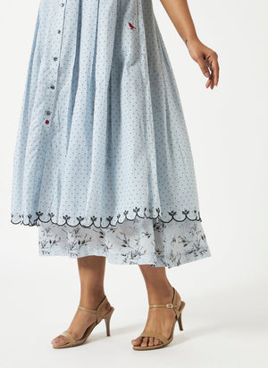 Mosegi-Light Blue Layered Dress