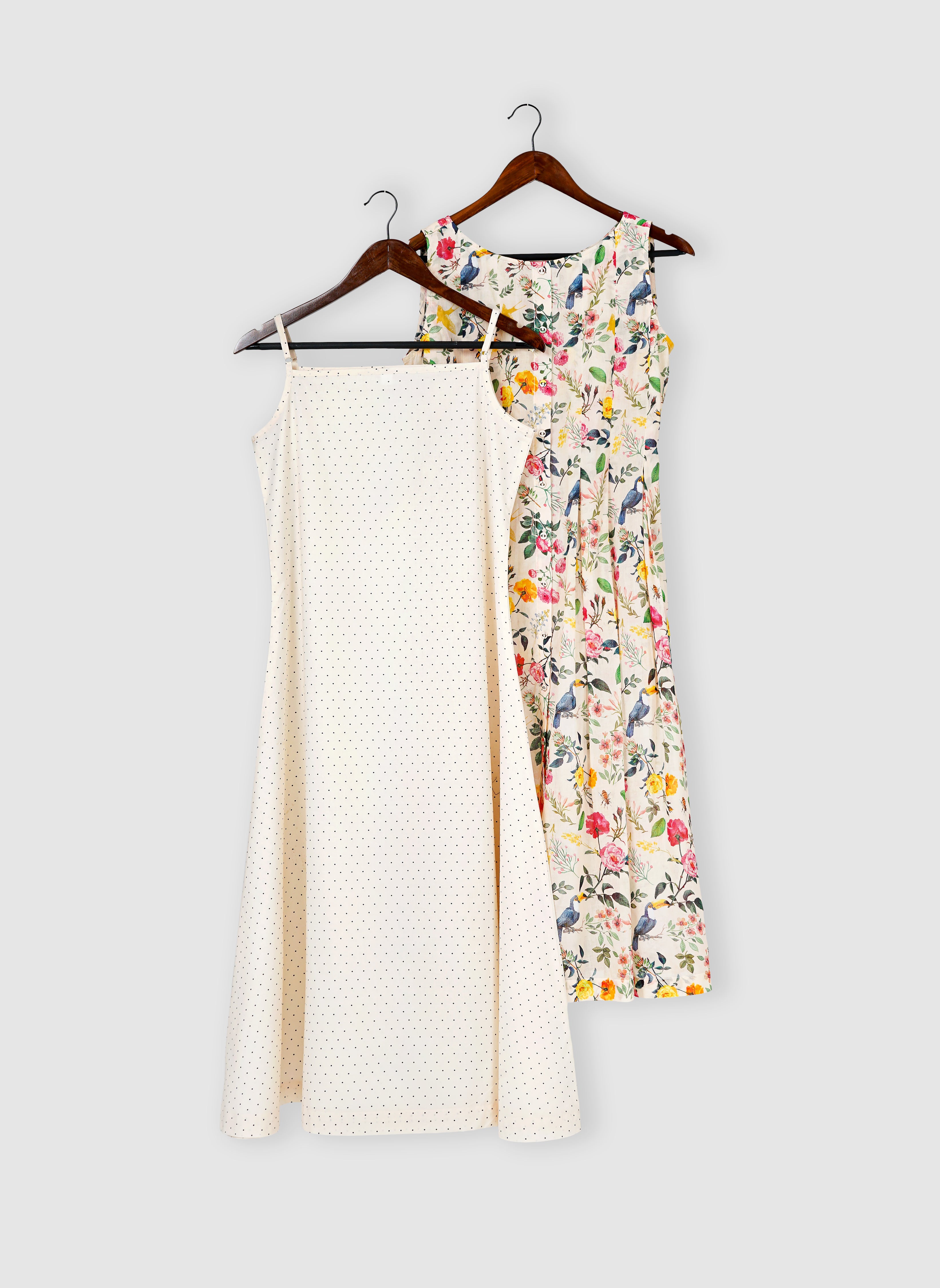 Organic cotton layered dress - MSG50A