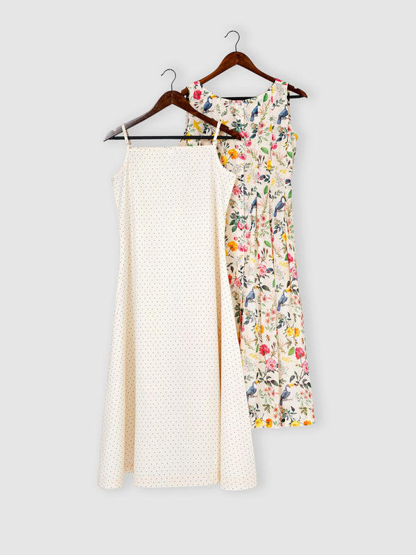 Organic cotton layered dress - MSG50A