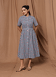 Black Gingham Midi Dress with Pink Embroidery – MWA20534