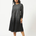 Organic Cotton Black Chambray Ombre Stripe Dress - MSG46GRY