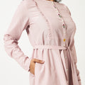 Modal Light Rose full sleeve dress-MSG02DR