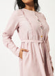 Modal Light Rose full sleeve dress-MSG02DR