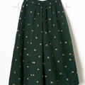 Organic cotton green dobby palazzo pants with pockets - MSG05BTMGRNDBY