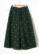 Organic cotton green dobby palazzo pants with pockets - MSG05BTMGRNDBY