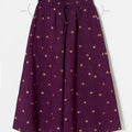 Organic cotton purple dobby palazzo pants with pockets - MSG05BTMPPLDBY