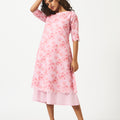 Organic Cotton digital printed Pink Dress-MSG06PFL