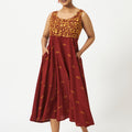 Organic Cotton Brick Dobby Sleeveless Scoop Neck Dress - MSG35BRKDBY
