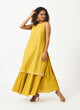 Organic Cotton Yellow Dobby Kurta and Skirt Combo - MSG501/502YLW