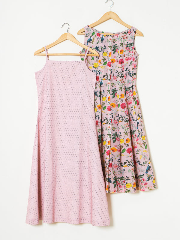 Mosegi-Pink Floral Dress