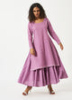 Organic Light Purple Cotton Dobby Kurta and Skirt Combo - MSG5501/502DR