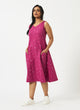 Pink All Over Embroidered Organic Cotton Dress - MSG65FF