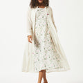 OFFWHITE PRINTED LAYERED DRESS-MSG57AGRN