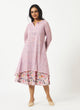  Mosegi-Light Pink Digital Printed Layered Dress