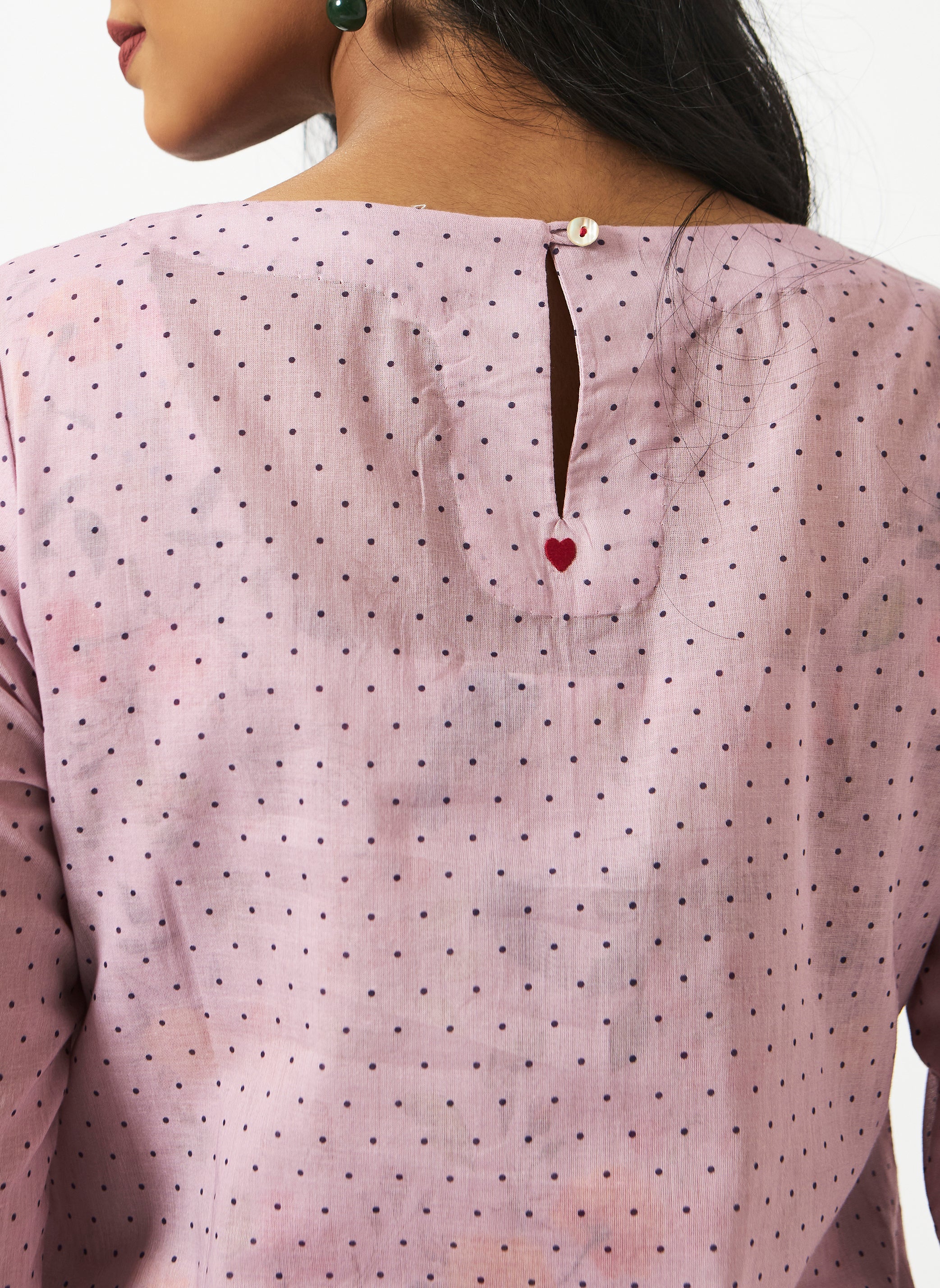  Mosegi-Light Pink Digital Printed Layered Dress