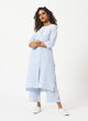 Mosegi-Linen Blue Stripes Kurta and Pant