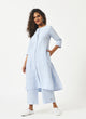 Mosegi-Linen Blue solid Kurta and pant