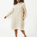 Mosegi-Linen Yellow Pin Stripes Dress