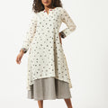 Mosegi-Offwhite Printed Layered Dress