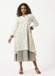 Mosegi-Offwhite Printed Layered Dress