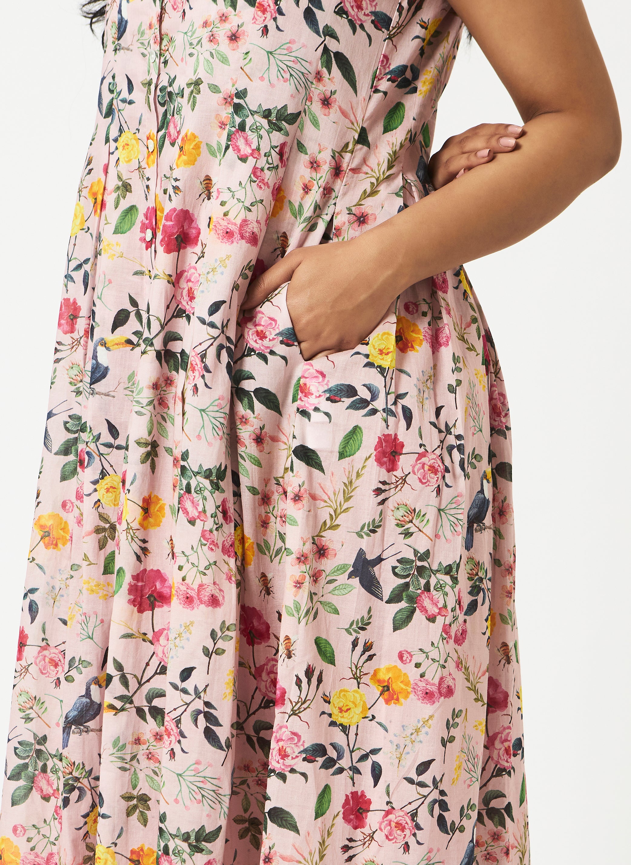 Mosegi-Pink Floral Dress