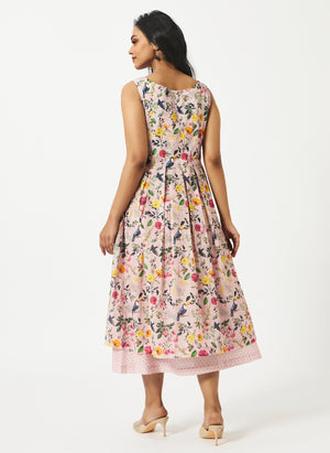 Mosegi-Pink Floral Dress