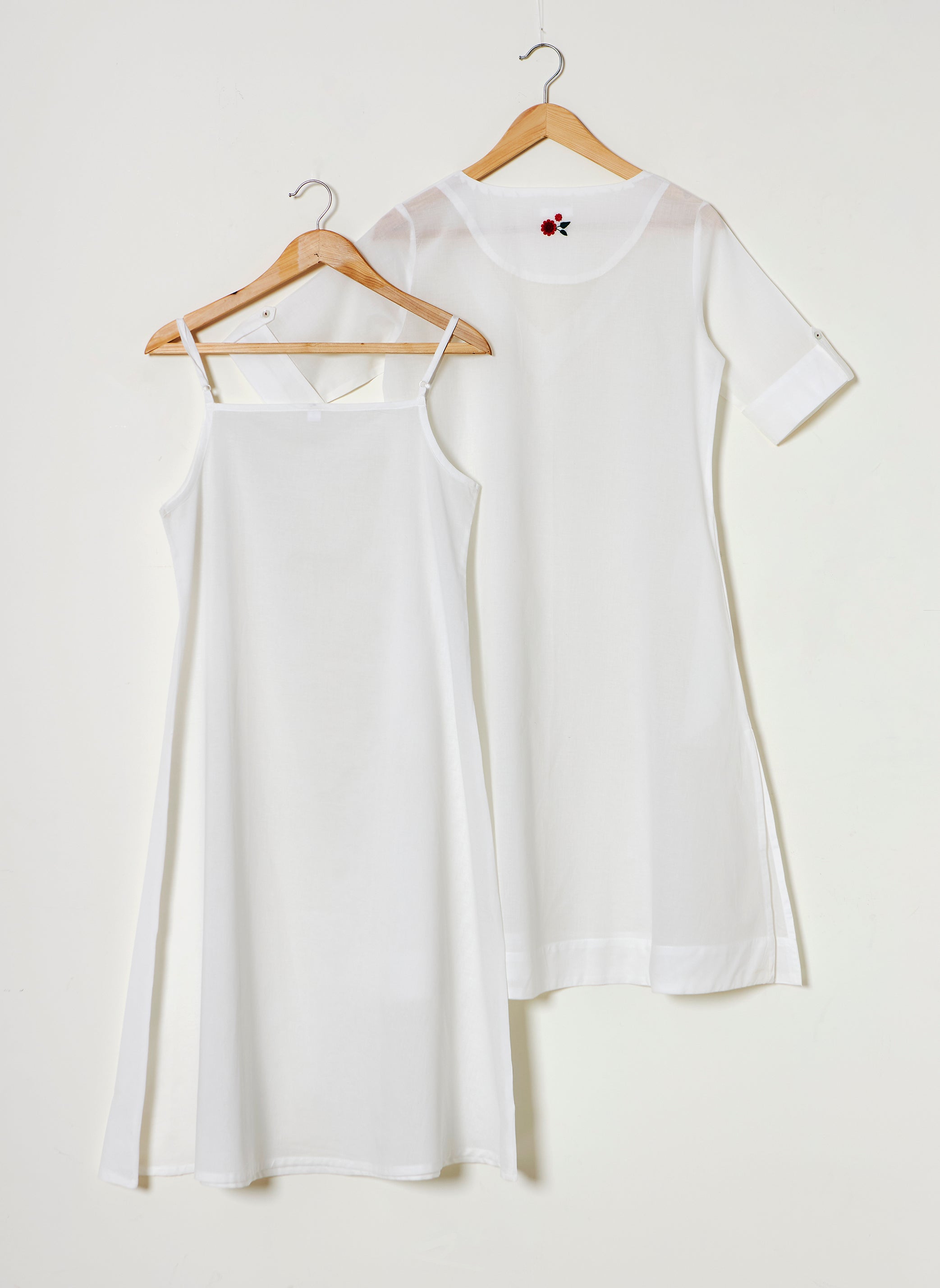  Mosegi-Plain Off-White Dress
