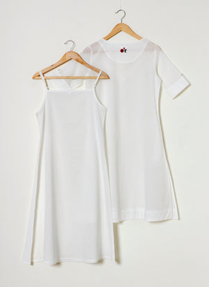  Mosegi-Plain Off-White Dress
