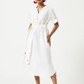 Mosegi-White Midi Dress