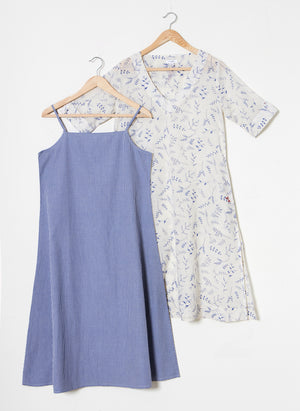 Mosegi- Offwhite Digital Printed Dress