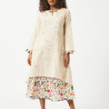 Mosegi- Offwhite Digital Printed Layered Dress