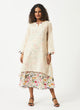 Mosegi- Offwhite Digital Printed Layered Dress