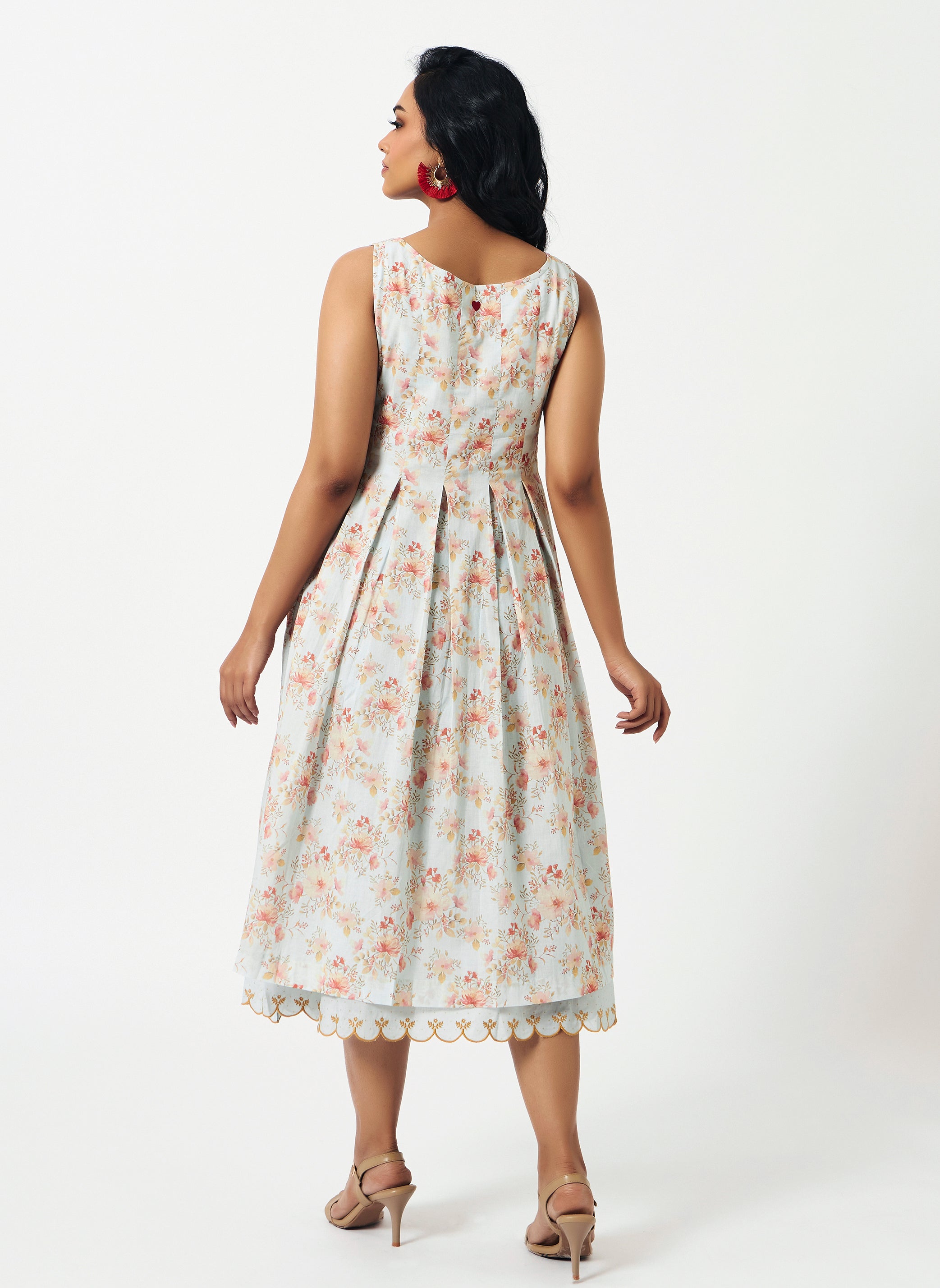 Mosegi- Sage green Digital Printed Dress