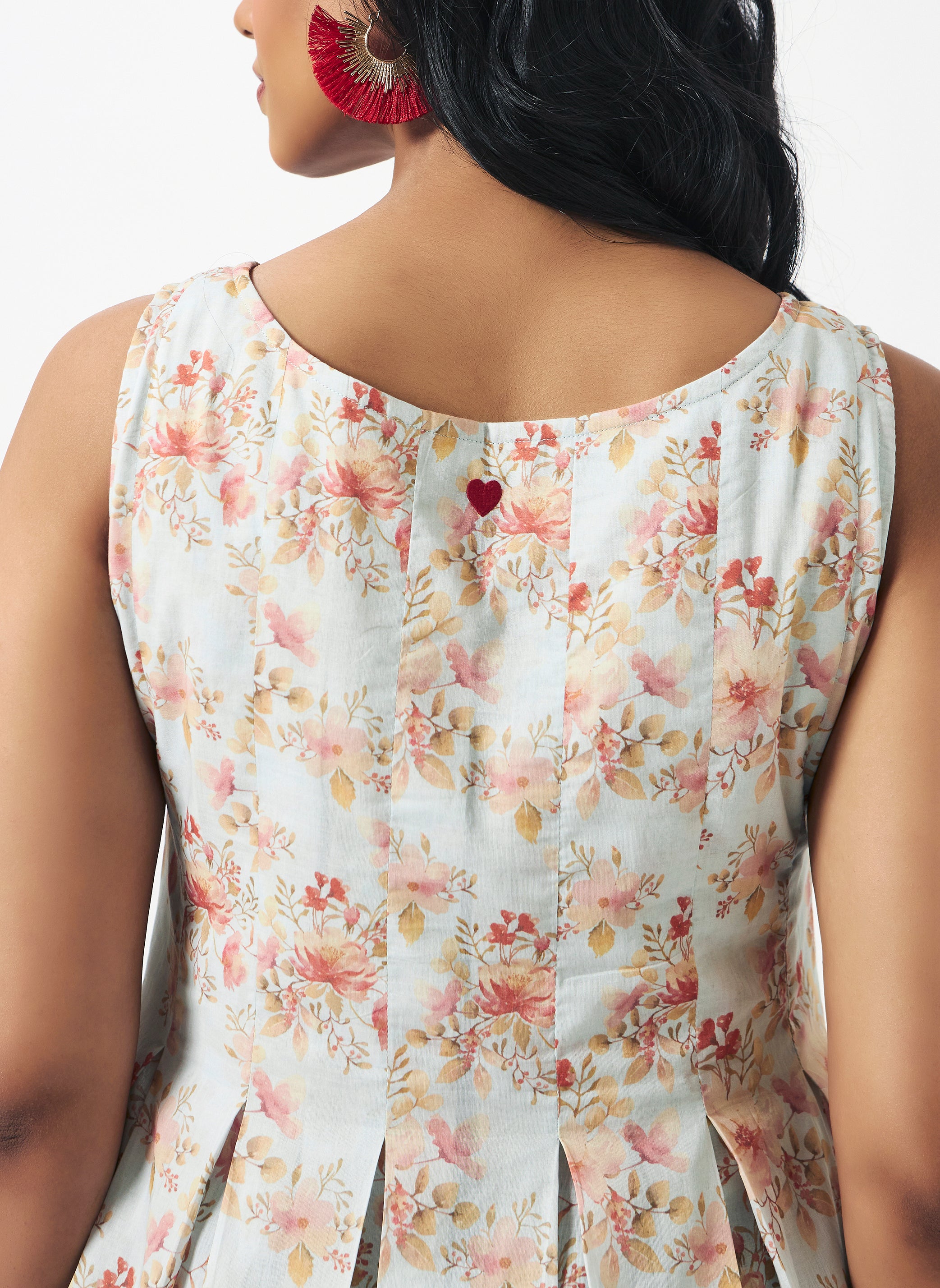 Mosegi- Sage green Digital Printed Dress