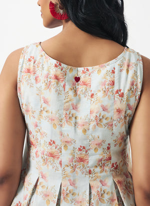 Mosegi- Sage green Digital Printed Dress