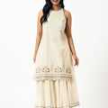 Mosegi-offwhite kurta and skirt combo