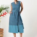 Handloom cotton sleeveless embroidered dress MSG62B