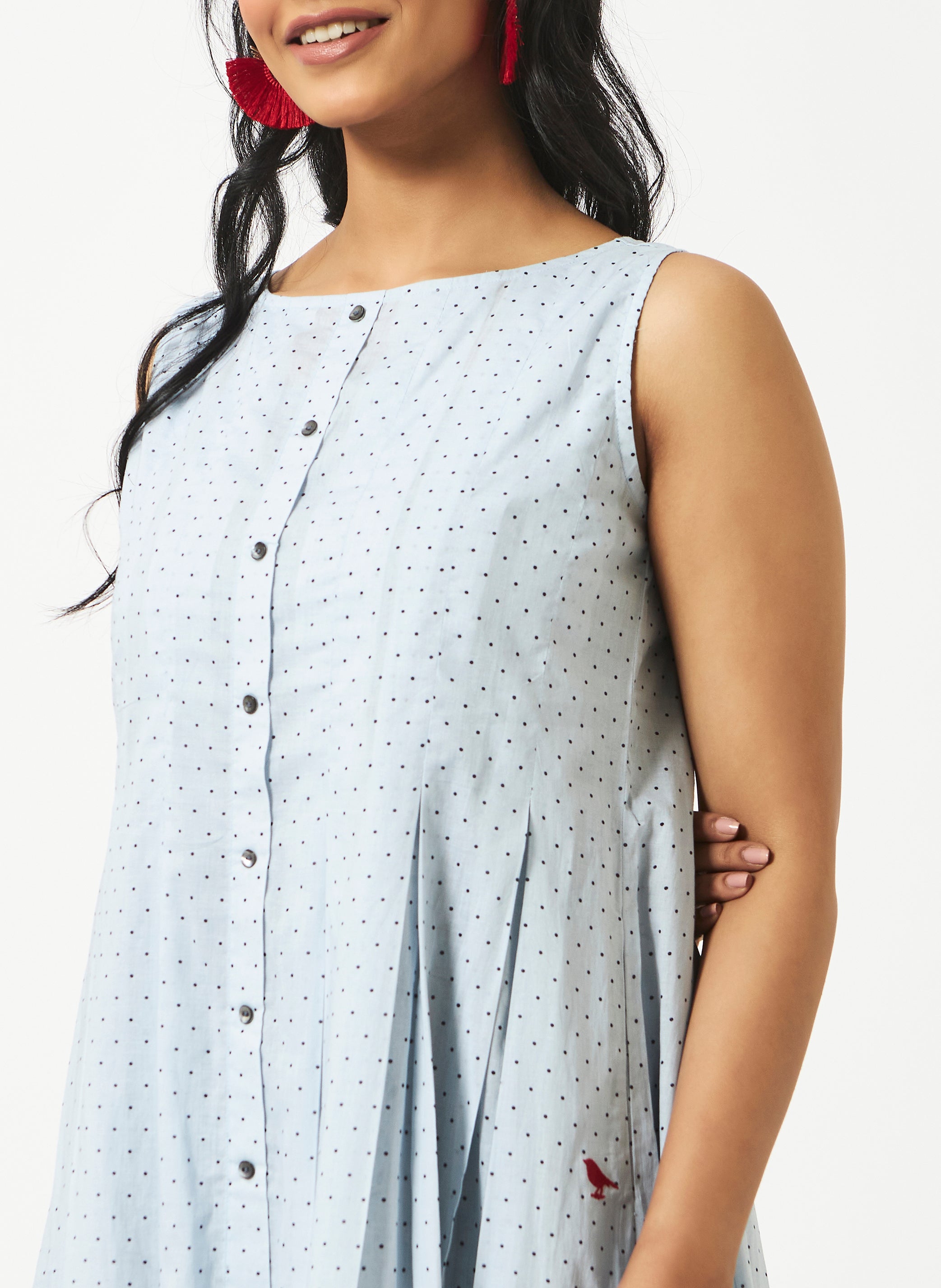 Mosegi-Light Blue Layered Dress