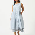 Mosegi-Light Blue Layered Dress