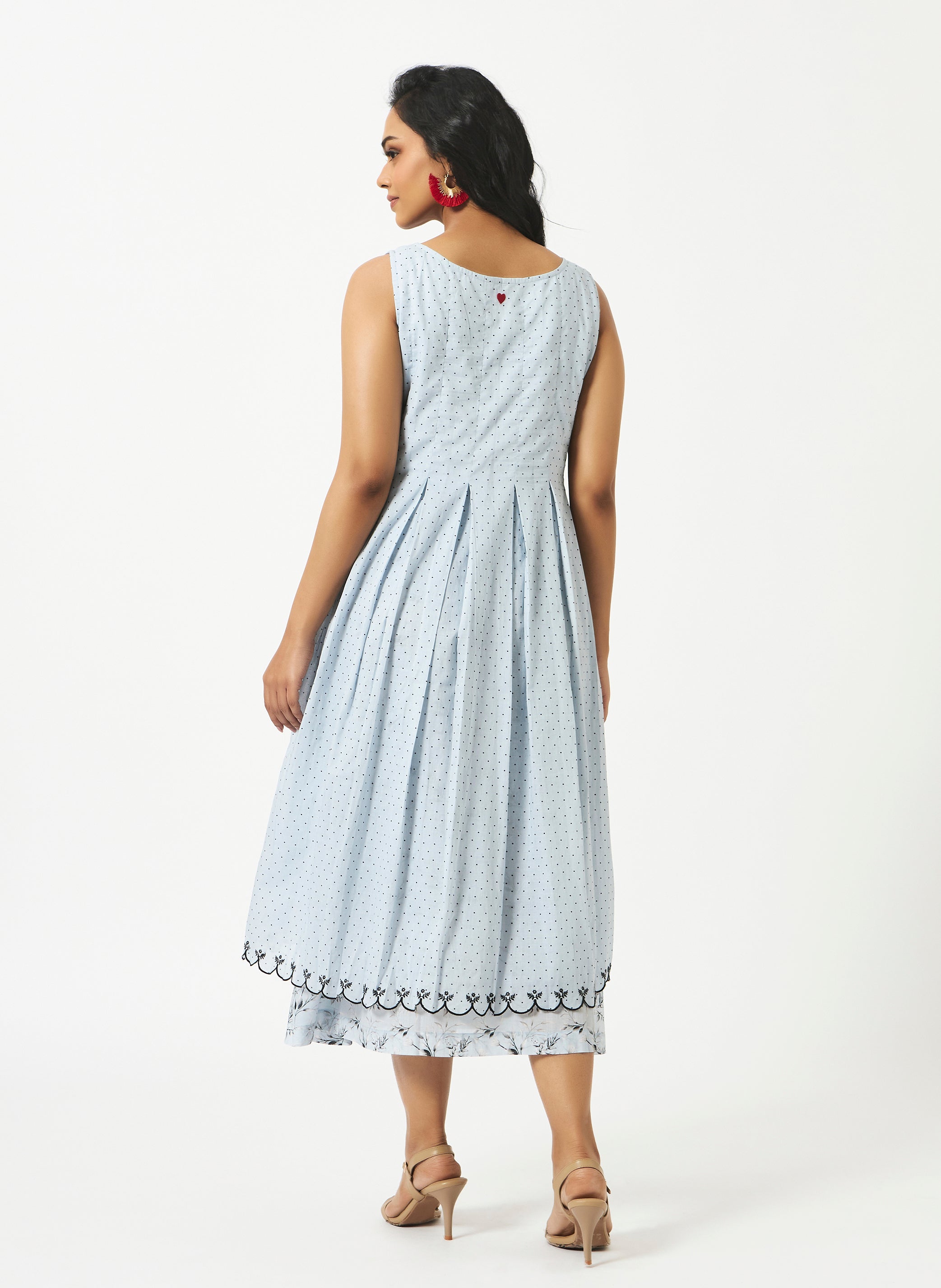 Mosegi-Light Blue Layered Dress